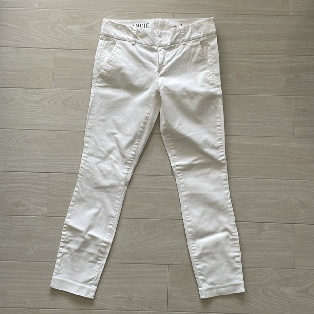 J. Crew Andie White Stretch Cotton Chino